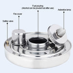 Portable Outdoor Stainless Steel Wick Alcohol Stove Single Small Pot Set, Size: 14cm, Size: 14cm