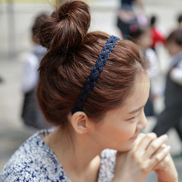 Hollow Braid Style Hair Hoop Headwear Random Color Delivery