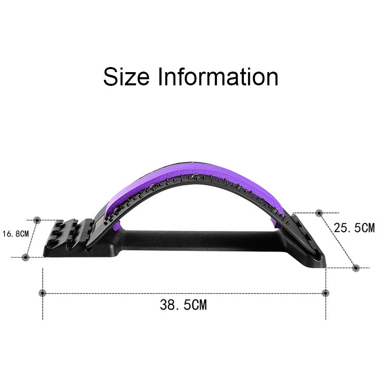 Lumbar Traction Stretching Device Posture Corrector Waist Support Spine Pain Relief Back Massage Stretcher, White Blue, White Purple, Black Green, Black Blue, Black Purple, Black Red, Red White, White Green