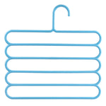 10pcs Multi-function 5 Layers Pants Scarf Silk Tie Plastic Clothes Hangers, 5 Layers Pants Hangers