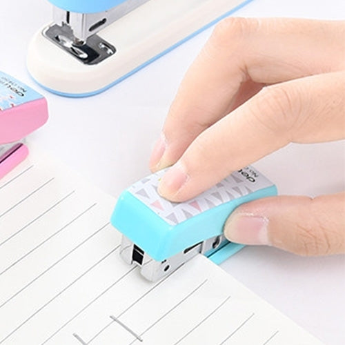 Deli Creative Stationery Geometry Stapler Colorful Fashion Stapler School Office Supplies Small, Size: 4.9*2.2cm, Random Color Delivery, 4.9x2.2cm