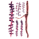 10pcs S-169 Halloween Terror Realistic Wound Injury Scar Temporary Tattoo Sticker, S-169/10pcs