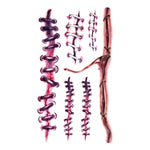 20pcs S-169 Halloween Terror Realistic Wound Injury Scar Temporary Tattoo Sticker, S-169/20pcs
