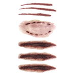 10pcs S-250 Halloween Terror Realistic Scratches Wound Injury Scar Temporary Tattoo Sticker, S-250/10pcs