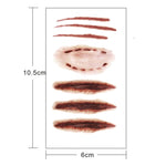 10pcs S-250 Halloween Terror Realistic Scratches Wound Injury Scar Temporary Tattoo Sticker, S-250/10pcs