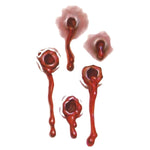 10pcs S-251 Halloween Terror Realistic Bullet Wound Blood Temporary Tattoo Sticker, S-251/10pcs