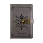 B6 Retro PU Cover Sailor Notebook Diary Book with Password Lock