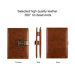 B6 Retro PU Cover Sailor Notebook Diary Book with Password Lock