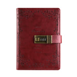 B6 Retro PU Cover Notebook Diary Book with Password Lock