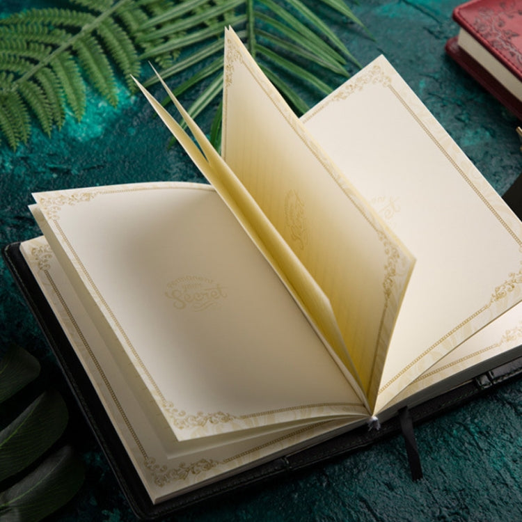 B6 Retro PU Cover Notebook Diary Book with Password Lock