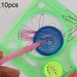10pcs Creative Million Flower Ruler Geometric Learning Rules Drawing Tools Fixed Student Painting Set Creative,Random Color Delivery, Million Flower