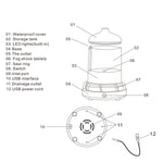 100ml Creative Vase Shape Aromatherapy Machine 3D Glass Humidifier Automatic Alcohol Sprayer with Colorful LED Lamp, 3D Glass Humidifier