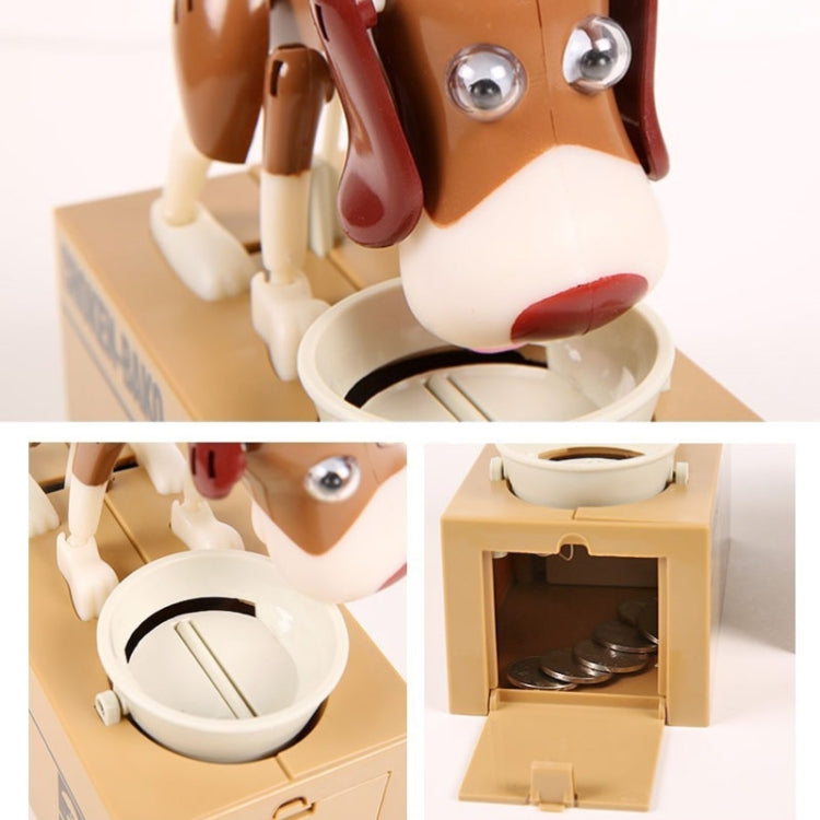 Creative Cartoon Edacious Puppy Automatic Money Eating Coin Saving Box, Dog Bank