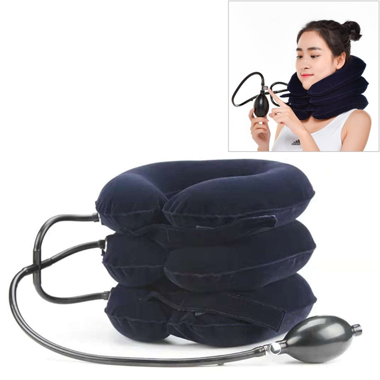 Household Full Cashmere Cervical Traction Instrument Neck Protection Inflatable Cervical Spine Massage Instrument, Full Cashmere (Rose Red), Full Cashmere (Black), Full Cashmere (Coffee), Full Cashmere (Grey), Full Cashmere (Blue), Full Cashmere (Purple)