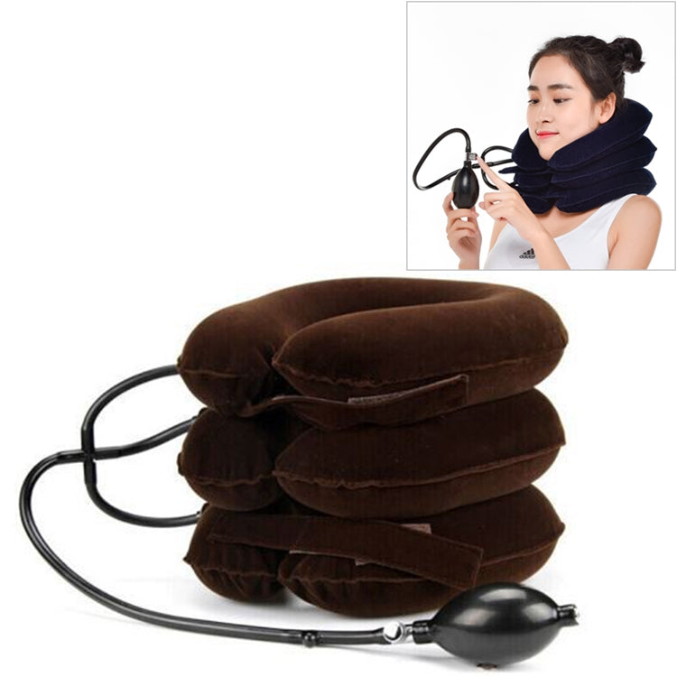 Household Full Cashmere Cervical Traction Instrument Neck Protection Inflatable Cervical Spine Massage Instrument, Full Cashmere (Rose Red), Full Cashmere (Black), Full Cashmere (Coffee), Full Cashmere (Grey), Full Cashmere (Blue), Full Cashmere (Purple)