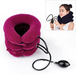 Household Full Cashmere Cervical Traction Instrument Neck Protection Inflatable Cervical Spine Massage Instrument, Full Cashmere (Rose Red), Full Cashmere (Black), Full Cashmere (Coffee), Full Cashmere (Grey), Full Cashmere (Blue), Full Cashmere (Purple)