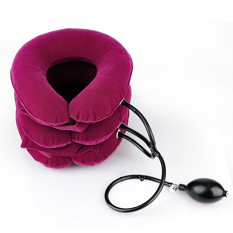 Household Full Cashmere Cervical Traction Instrument Neck Protection Inflatable Cervical Spine Massage Instrument, Full Cashmere (Rose Red), Full Cashmere (Black), Full Cashmere (Coffee), Full Cashmere (Grey), Full Cashmere (Blue), Full Cashmere (Purple)