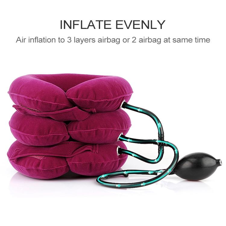 Household Full Cashmere Cervical Traction Instrument Neck Protection Inflatable Cervical Spine Massage Instrument, Full Cashmere (Rose Red), Full Cashmere (Black), Full Cashmere (Coffee), Full Cashmere (Grey), Full Cashmere (Blue), Full Cashmere (Purple)