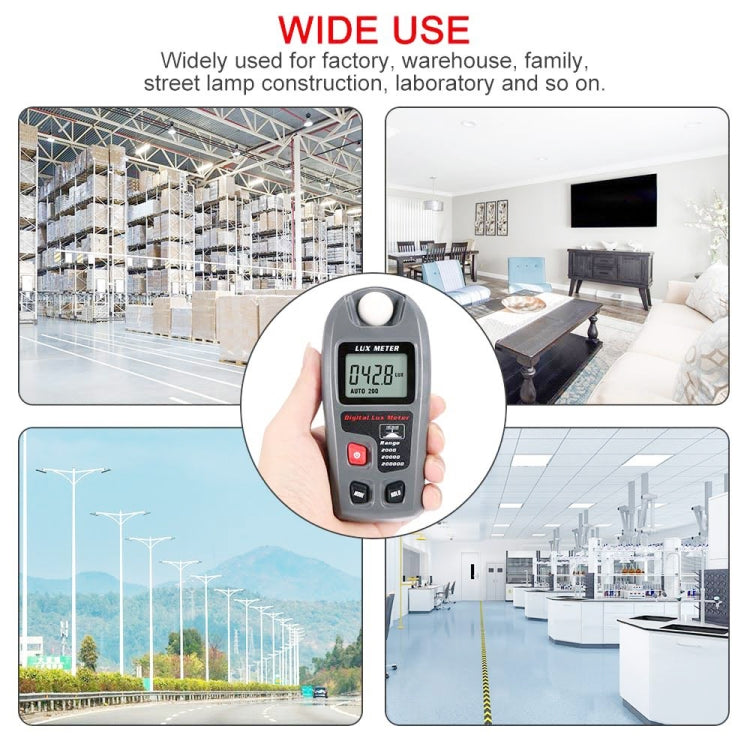 جهاز قياس شدة الإضاءة الرقمي المحمول بشاشة LCD MT-30 للمصانع / المدارس / المنازل، مدى القياس: 0.1-200,000 لوكس، MT-30