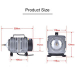 ACO-006 80W 88L/Min Electromagnetic Air Pump Compressor Seafood Fish Tank Increase Oxygen Air Flow Spliter, US Plug, ACO-006