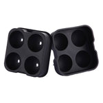 Ball Shape 4-Grid Silicone Ice Cube Mold, Ball Shape