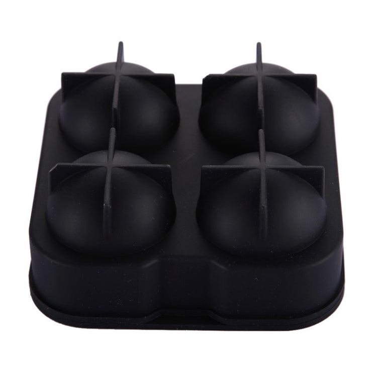 Ball Shape 4-Grid Silicone Ice Cube Mold, Ball Shape