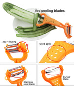 Portable Fruits and Vegetables Peeler Apple Cucumber Potato Skinner, Vegetable Cutter(Orange)
