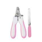 Pet Nail Clippers and Polisher Set, Size: Small, Small Pink
