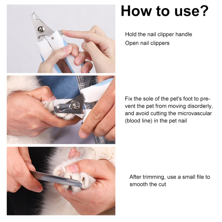 Pet Nail Clippers and Polisher Set, Size: Small, Small Pink