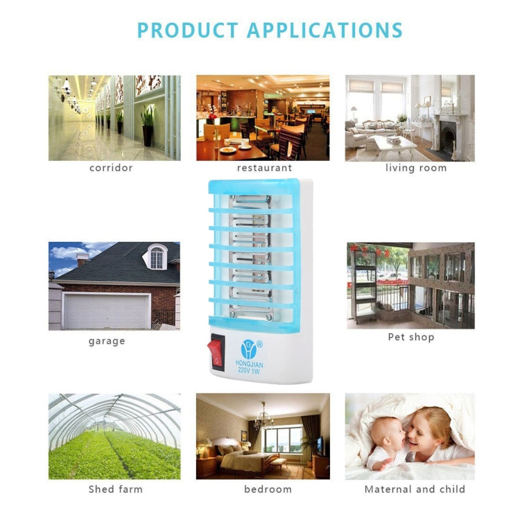 Efficient 4-LED Blue Light Mosquito Killer Night Lamp, US Plug, AC110V, US Plug