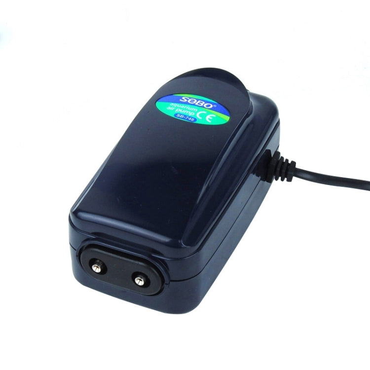 SOBO SB-748 8W Double Outlets Adjustable Flow Silent Aquarium Air Pump Fish Tank Oxygen Air Pump, 8W Double Outlets
