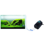 SOBO SB-748 8W Double Outlets Adjustable Flow Silent Aquarium Air Pump Fish Tank Oxygen Air Pump, 8W Double Outlets