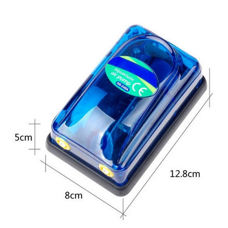 SOBO SB-348A 5W Double Outlets Adjustable Flow Aquarium Air Pump Fish Tank Oxygen Air Pump, 5W  Double Outlets