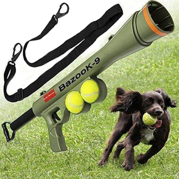 Hundespielzeug-Trainingsgerät mit Fernbedienung, Tennis-Werfer mit Zielhilfe, Größe: 52 x 19 x 9 cm