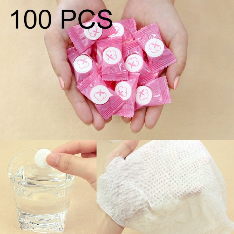 100 PCS Candy Style Portable Disposable Travel Cotton Towel, Size: 22*20cm, 100 PCS