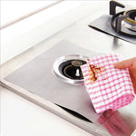 4 PCS Gas Furnace Surface Ultra-thin Fibre Material Stovetop Protective Cleaning Pad, Size: 27*27 cm (Silver), 4 PCS