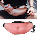 Creative Funny Anti-harassment Artificial Belly Shape Outdoor Bags, Multifunctional Portable Unisex Sports Belly Waist Bag, HC0879A, HC0879B, HC0879C, HC0879D, HC0879E, HC0879F