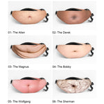Creative Funny Anti-harassment Artificial Belly Shape Outdoor Bags, Multifunctional Portable Unisex Sports Belly Waist Bag, HC0879A, HC0879B, HC0879C, HC0879D, HC0879E, HC0879F