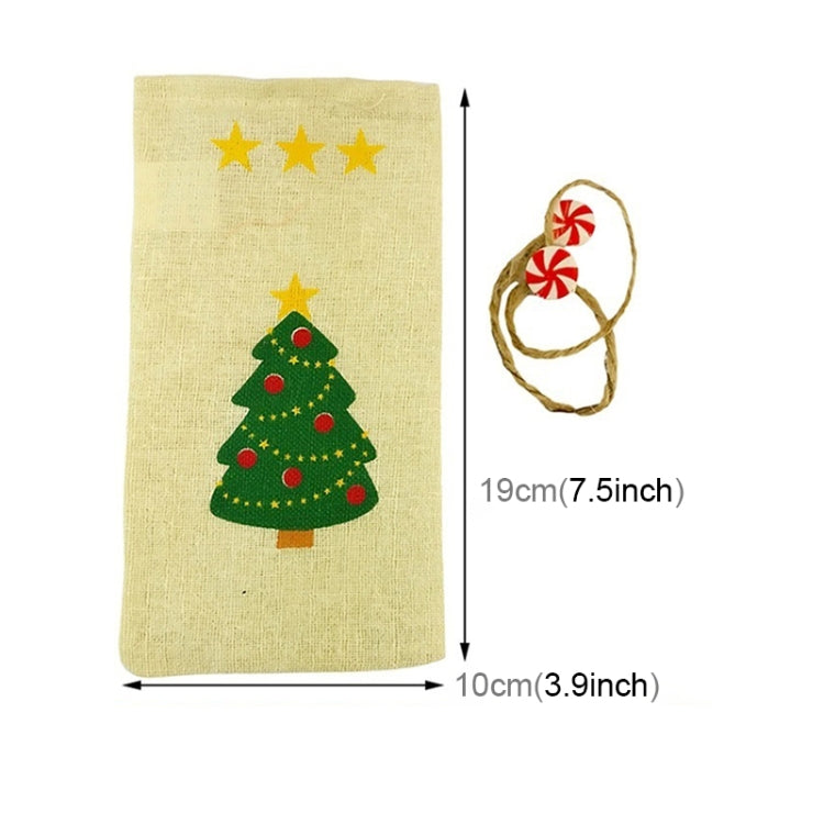 Christmas Scene Decoration Tableware Cover Christmas Creative Sackcloth Dishes Bags Gifts Bags, Random Style Delivery, Sackcloth Dishes Bag