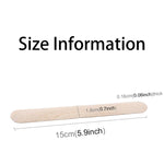 100 PCS 15cm Wooden Spatulas Wipe Wax Tools Ice-cream Bar Sticks, Wipe Wax Tools