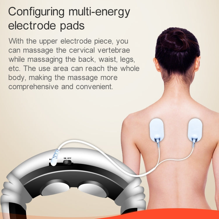 USB Charging 1300 mAh Electric Back Neck Shoulder Electrical Pulse Electric Shock Body Massager, USB Charging
