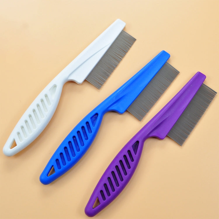 5 PCS Pet Cats Dogs Supplies Combs Fine Toothed Stainless Steel Needle Fleas Removal Combs, Length: 14cm, Length: 14cm, Blue, Length: 14cm, Purple, Length: 14cm, White