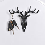 Creative Three-dimensional Multifunctional Deer Head Animal Decorative Hook Coat Hook Retro Clothes Hanging Creative Home Crafts, Random Style Delivery, Coat Hook