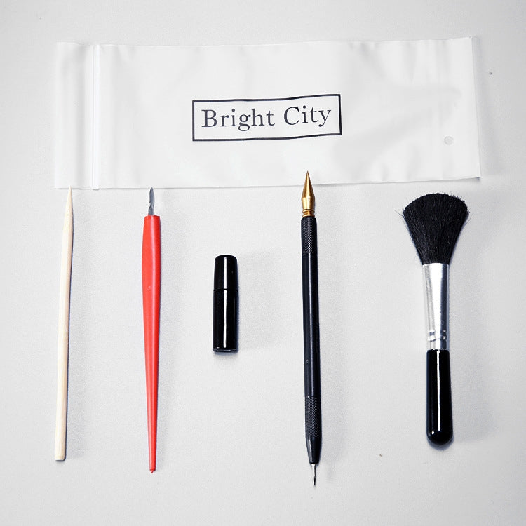 5 PCS / Set Scratch Painting Tool Scratch Pen Details of The Pen Repair The Pen Scraping Painting Special-purpose Painting Solution, 5 PCS / Set Scratch Painting Tool