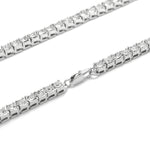 Mens Hip Hop Punk 1 Row Crystal Inlaid Alloy Necklace Chain, Size: 20 inch, Size: 20 inch