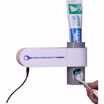 Automatic Toothpaste Dispenser Dental UV Ultraviolet Toothbrush Sterilizer Storage Holder