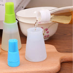 Kitchen Silicone Oil Brush Grill Brush Oil Bottle,Random Color Delivery, 11.5x5cm