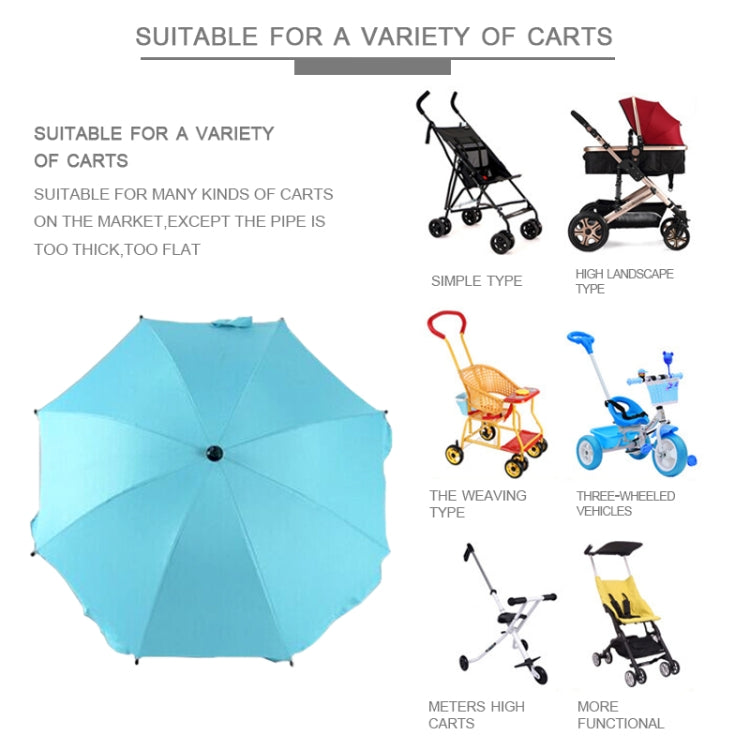 Adjustable Laciness Umbrella For Golf Carts, Baby Strollers/Prams And Wheelchairs To Provide Protection From Rain And The Sun, Azure, Pink, Orange Light, White