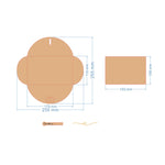 5 PCS Festival Creative DIY Retro Kraft Paper Handmade Large Dry Flower Greeting Card Birthday Card, Dry Flower Greeting Card