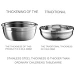 450ml Stainless Steel Interior And Plastic Exterior Double Layer Cartoon Style Bowl With Cover And Handles for Child At Age 2 to 9